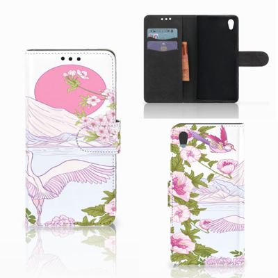 Sony Xperia Z5 | Z5 Dual Telefoonhoesje met Pasjes Bird Standing Sony Xperia Z5 | Z5 Dual Telefoonhoesje met Pasjes Bird Standing