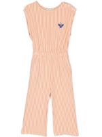Bobo Choses Gestreept jumpsuit met geborduurd logo - Oranje