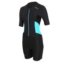 Zone3 Activate trisuit korte mouw zwart/blauw dames XL - thumbnail