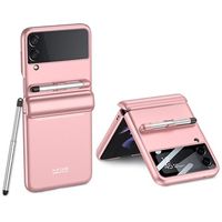 GKK Samsung Galaxy Z Flip3 5G hybride hoesje met styluspen - roze