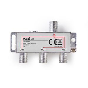 Nedis CATV-Splitter | 5-1000 MHz | 6.8 dB | Zink Legering | 1 stuks - SSPL300ME SSPL300ME