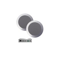 Wifi-Audio versterker Aquasound DLNA + Airplay 30 Watt Incl Twist Speakers Mat Chroom Aquasound