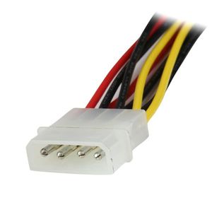 StarTech.com 30cm LP4 naar 2x Vergrendelbare Y-adapter Splitterkabel SATA Voeding 4-pin Molex naar 2x SATA