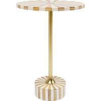 Kare Bijzettafel Domero Cirque Gold White Ø40cm