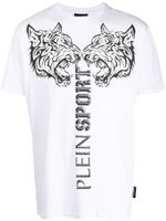 Plein Sport t-shirt à logo imprimé - Blanc