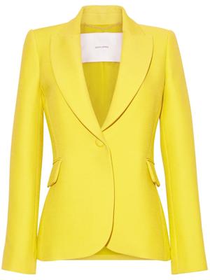 Adam Lippes Blazer met enkele rij knopen - Geel