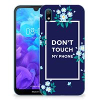 Huawei Y5 (2019) Silicone-hoesje Flowers Blue DTMP