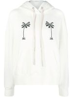 Palm Angels hoodie en coton à logo imprimé - Blanc