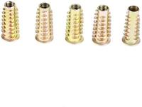 20 stks M6x25mm Zinklegering Hex Meubelmoer Draadmoer voor hout Insert HEX Drive Nuts