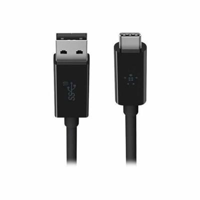 Belkin USB 3.1 USB-C-naar-USB-A-kabel, 0,9 m (USB-IF-gecertificeerd, 10 Gbps, Ultra HD 4k), zwart