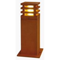 SLV buiten sokkellamp Rusty Square 40 - led - geroest staal