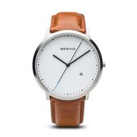Bering 11139-504 Classic Zilver Bruin Leder Horloge
