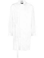 Yohji Yamamoto chemise à taille nouée - Blanc