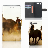 Sony Xperia XZ1 Telefoonhoesje met Pasjes Design Cowboy - thumbnail