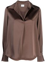 Claudie Pierlot blouse en satin à col v - Marron