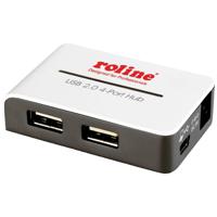 Roline USB-combi-hub 4 poorten Wit - thumbnail