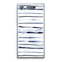 Ink Stripes: Sony Xperia XZ1 Transparant Hoesje