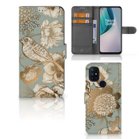 Hoesje voor OnePlus Nord N10 Vintage Bird Flowers - thumbnail