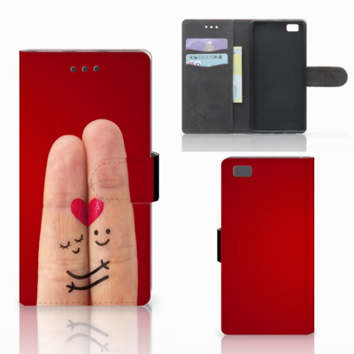Huawei Ascend P8 Lite Wallet Case met Pasjes Liefde - Origineel Romantisch Cadeau Huawei Ascend P8 Lite Wallet Case met Pasjes Liefde - Origineel Romantisch Cadeau