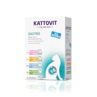 Kattovit - Gastro Multipack Natvoer voor Katten, Ondersteuning Maag-Darmsysteem, Volledig Dieet in Verse Zak voor Volwassen Katten, 12 x 85 g