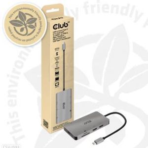 CLUB3D CSV-1593 interface hub USB 3.2 Gen 1 (3.1 Gen 1) Type-C 16200 Mbit/s Metallic