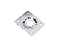 Jack Plate, Rechthoekig, verzonken gat, Schuine Metaal, Chroom