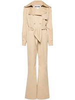 Moschino trench-inspired double-breasted jumpsuit - Tons neutres - thumbnail