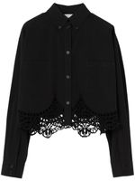 Burberry chemise en macramé à coupe crop - Noir