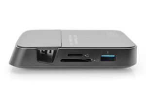 Digitus DA-70882 laptop dock & poortreplicator USB 2.0 Zwart