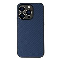 iPhone 15 Pro Max Hybrid Case - Koolstofvezel - Blauw