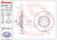 Remschijf BREMBO, Remschijftype: Binnen geventileerd, u.a. für Opel, Vauxhall