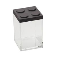 Omada - Brickstore - Voorraadpot - Stapelbaar - Modulair - 1 liter - Zwart