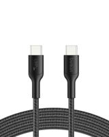 Belkin Gaming USB-C/USB-Kabel 60 W (2m), Gevlochten Snellaadkabel type C voor Nintendo Switch 2, iPhone 16, iPhone 15, iPad, MacBook Air, Chromebook, Samsung Galaxy S25 Ultra en meer - Zwart
