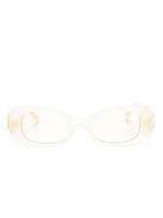 Linda Farrow x Nima Benati lunettes de soleil rectangulaires Lola - Jaune