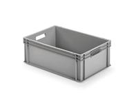 ALUTEC Gesloten kunststof bak (inhoud 45 liter, buitenafmetingen (BxLxH) 600 x 400 x 220 mm, stapelbaar, voedselveilig, koude- en hittebestendig van -40°C tot +80°C, opslagcontainer) 75020