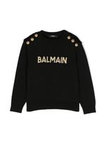 Balmain Kids pull à patch logo - Noir