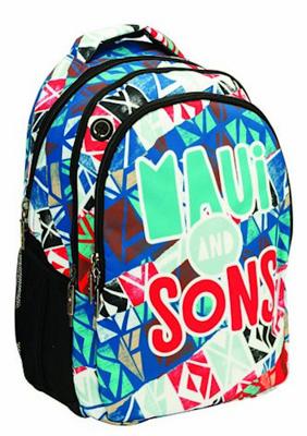 Maui & Sons rugzak junior 30 liter 32 x 45 cm polyester zwart Maui & Sons rugzak junior 30 liter 32 x 45 cm polyester zwart