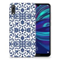 Huawei Y7 Pro (2019) TPU Case Flower Blue