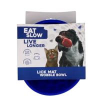 Eat Slow Live Longer Licking Mat wiebelen voerbak, pootafdrukken, 17 cm, snuffelmat, anti-snuffelbak, slowfeeder, afleiding, beloning, honden en katten, voor lekkernijen, 100% siliconen