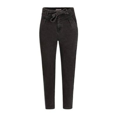 Morgan high waist slim fit jeans antraciet Morgan high waist slim fit jeans antraciet