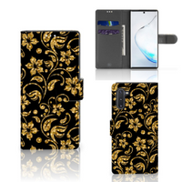 Samsung Galaxy Note 10 Hoesje Gouden Bloemen - thumbnail