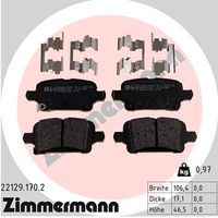 Remblokkenset, schijfrem ZIMMERMANN, u.a. für Chevrolet, Opel, Vauxhall