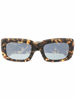 Linda Farrow x The Attico lunettes de soleil Marfa à effet écaille de tortue - Marron - thumbnail