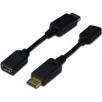 Digitus AK-340400-001-S video kabel adapter 0,15 m DisplayPort HDMI Zwart - thumbnail