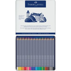 Kleurpotloden Faber-Castell Goldfaber aquarel blik ÃƒÆ’ 24 stuks assorti