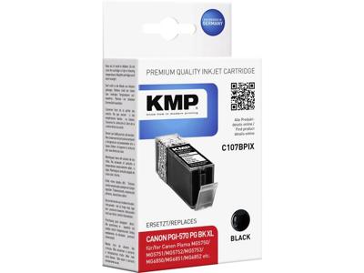 KMP Inktcartridge vervangt Canon PGI-570 XL Compatibel Zwart C107BPIX 1567,0001 KMP Inktcartridge vervangt Canon PGI-570 XL Compatibel Zwart C107BPIX 1567,0001