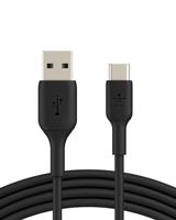 Belkin BoostCharge USB-C-kabel, USB-C/USB-A kabel, USB Type-C-kabel, oplader kabel voor iPhone 16, iPhone 15 Plus/Pro/Pro Max, Samsung Galaxy S24, Pixel, iPad Pro, Nintendo Switch en meer, 1 m, zwart