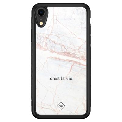iPhone XR glazen hardcase - C'est la vie iPhone XR glazen hardcase - C'est la vie