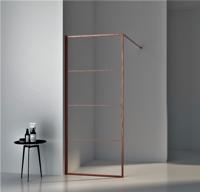 SaniGoods Sparkle douchewand 120x200cm geborsteld koper