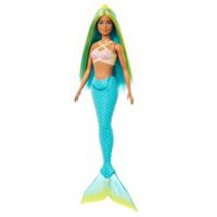 Mattel Zeemeerminpop met blauw en geel haar en turquoise staart pop